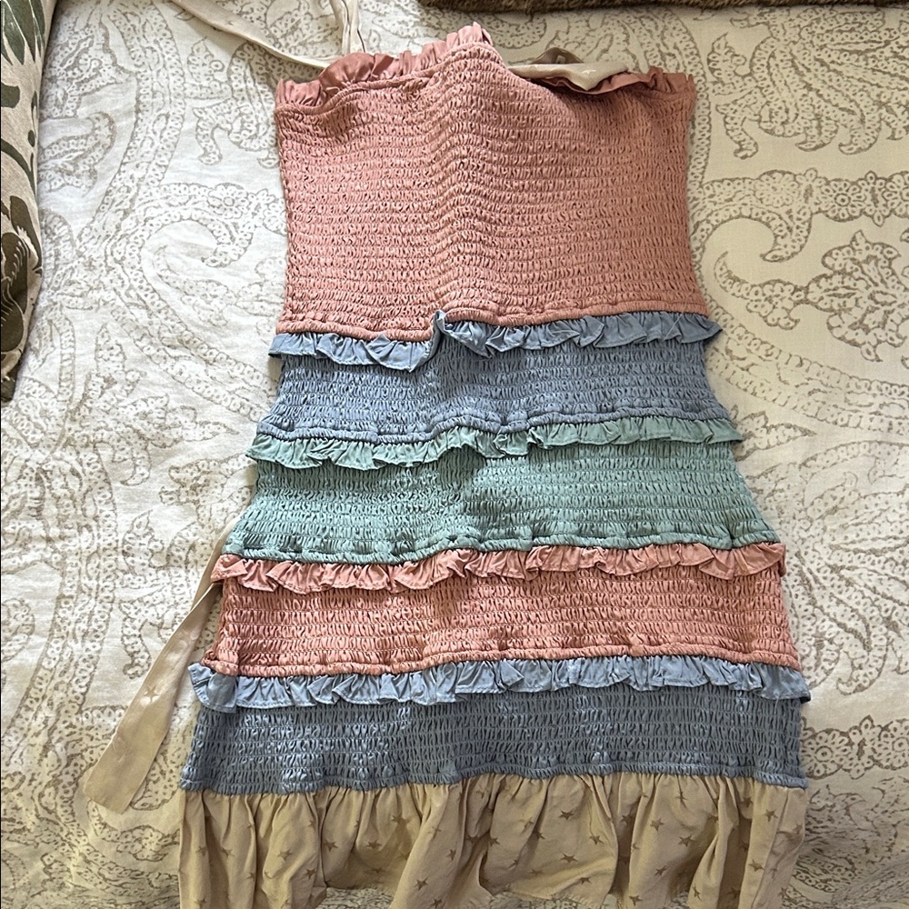 Storia Blush Smocked Dress